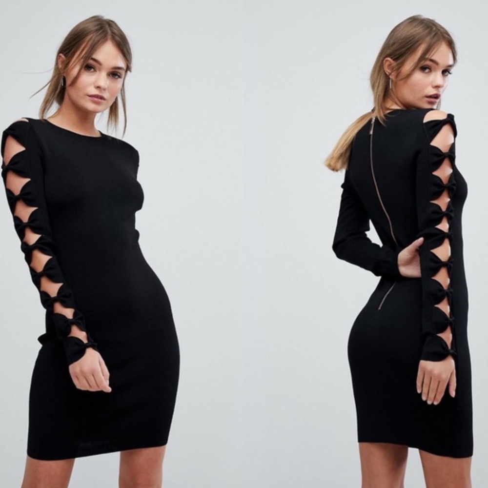 *Last Chance* Ted Baker London Jayney Dress, Bow Cutouts